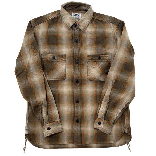 ヒューストン メンズ チェックシャツ OMBRE CHECK VIYELLA SHIRT オンブレーチェック ビエラシャツ 長袖 HOUSTON 41252 | HOUSTON | 10