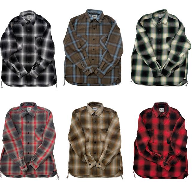 ヒューストン メンズ チェックシャツ OMBRE CHECK VIYELLA SHIRT オンブレーチェック ビエラシャツ 長袖 HOUSTON 41252 | HOUSTON | 01