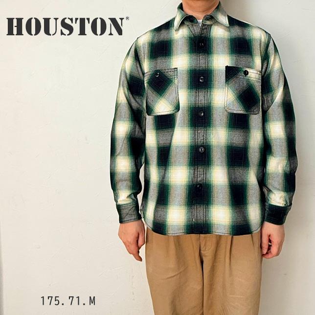 ヒューストン メンズ チェックシャツ OMBRE CHECK VIYELLA SHIRT オンブレーチェック ビエラシャツ 長袖 HOUSTON 41252 | HOUSTON | 02