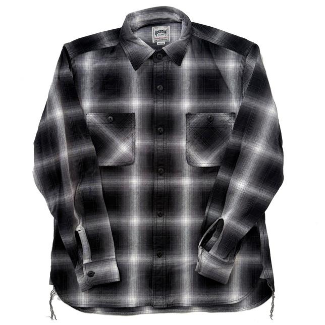 ヒューストン メンズ チェックシャツ OMBRE CHECK VIYELLA SHIRT オンブレーチェック ビエラシャツ 長袖 HOUSTON 41252 | HOUSTON | 06