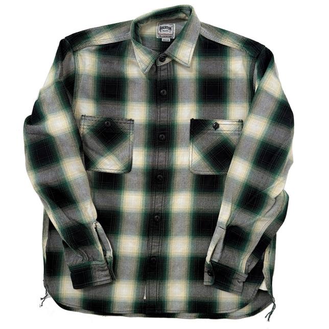 ヒューストン メンズ チェックシャツ OMBRE CHECK VIYELLA SHIRT オンブレーチェック ビエラシャツ 長袖 HOUSTON 41252 | HOUSTON | 08