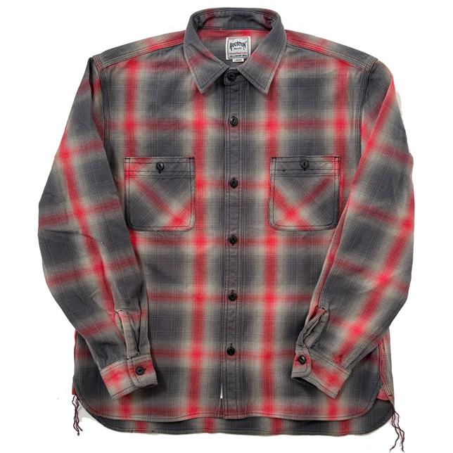 ヒューストン メンズ チェックシャツ OMBRE CHECK VIYELLA SHIRT オンブレーチェック ビエラシャツ 長袖 HOUSTON 41252 | HOUSTON | 09