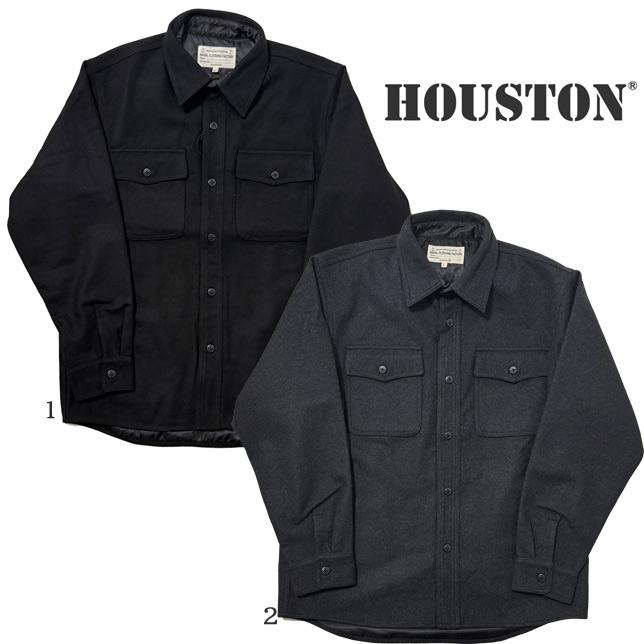ヒューストン メンズ ジャケット メルトンCPOシャツジャケット 無地 MELTON CPO SHIRT JACKET HOUSTON 51535 | HOUSTON