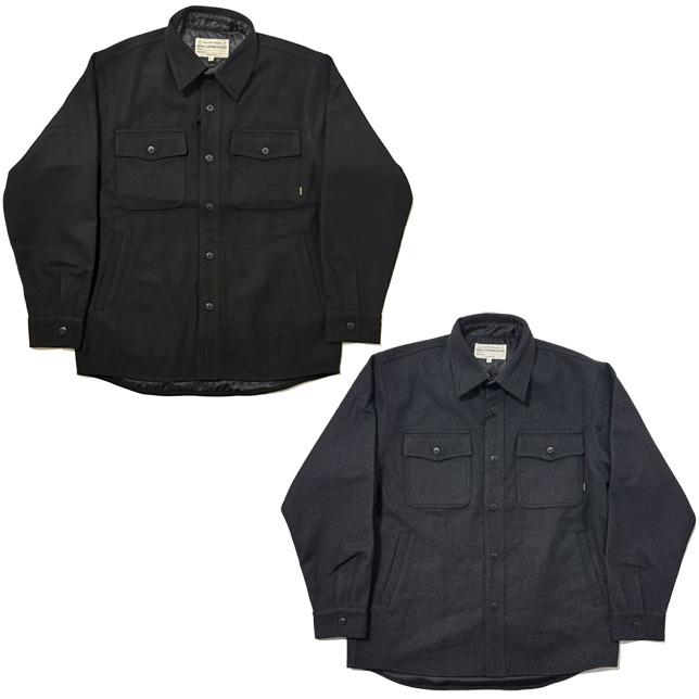ヒューストン メンズ ジャケット メルトンCPOシャツジャケット 無地 MELTON CPO SHIRT JACKET HOUSTON 51535 | HOUSTON | 01