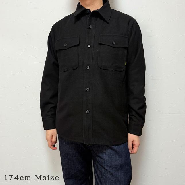 ヒューストン メンズ ジャケット メルトンCPOシャツジャケット 無地 MELTON CPO SHIRT JACKET HOUSTON 51535 | HOUSTON | 02