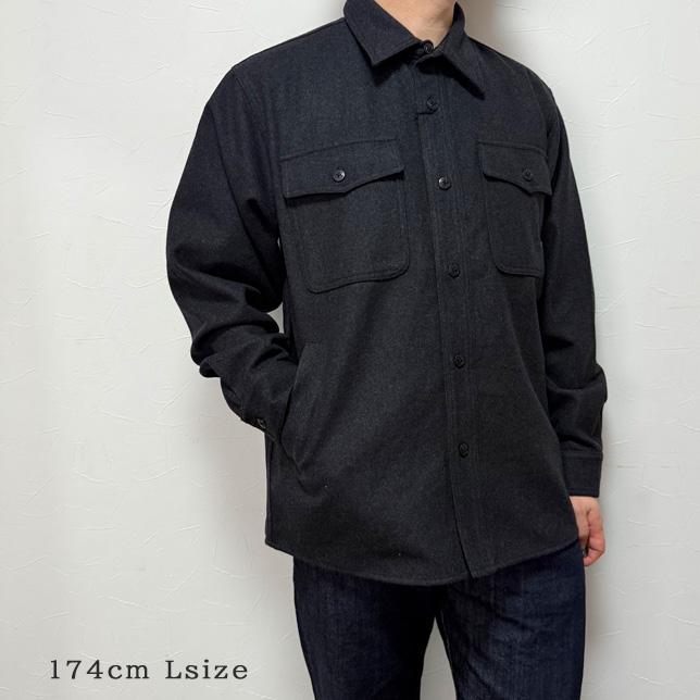 ヒューストン メンズ ジャケット メルトンCPOシャツジャケット 無地 MELTON CPO SHIRT JACKET HOUSTON 51535 | HOUSTON | 03