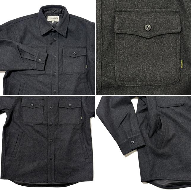 ヒューストン メンズ ジャケット メルトンCPOシャツジャケット 無地 MELTON CPO SHIRT JACKET HOUSTON 51535 | HOUSTON | 07