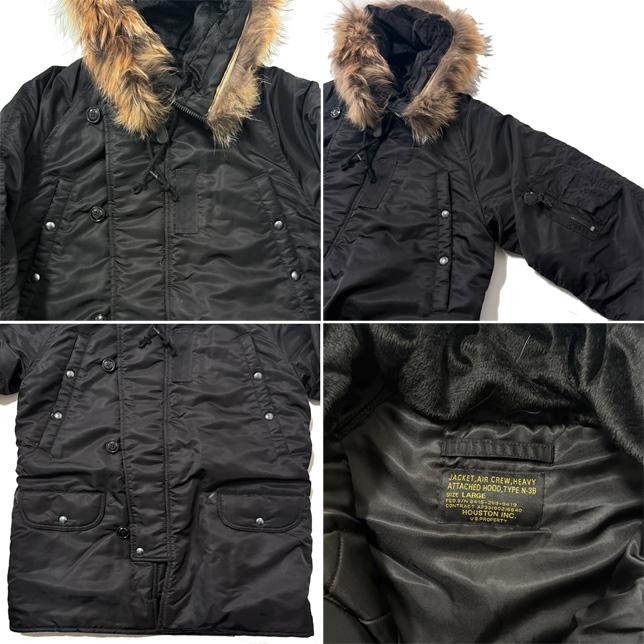ヒューストン メンズ N-3B フライトジャケット リアルファー HOUSTON 50317 N-3B FLIGHT JACKET | HOUSTON | 04