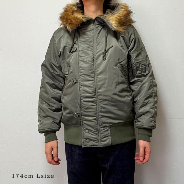 ヒューストン メンズ N-2B フライトジャケット フェイクファー ショート丈 HOUSTON 51536 N-2B FLIGHT JACKET | HOUSTON | 03