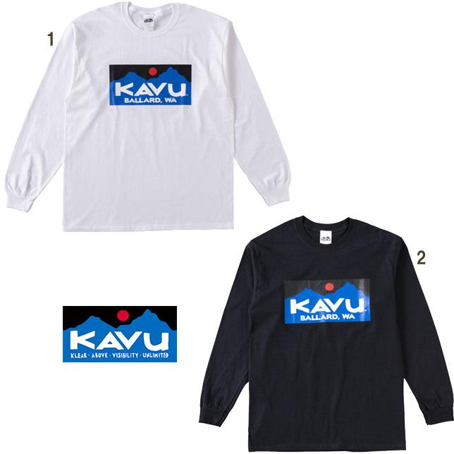 KAVU カブー メンズ バラードロゴ ロングスリーブTシャツ プリント 長袖 ロンT | KAVU