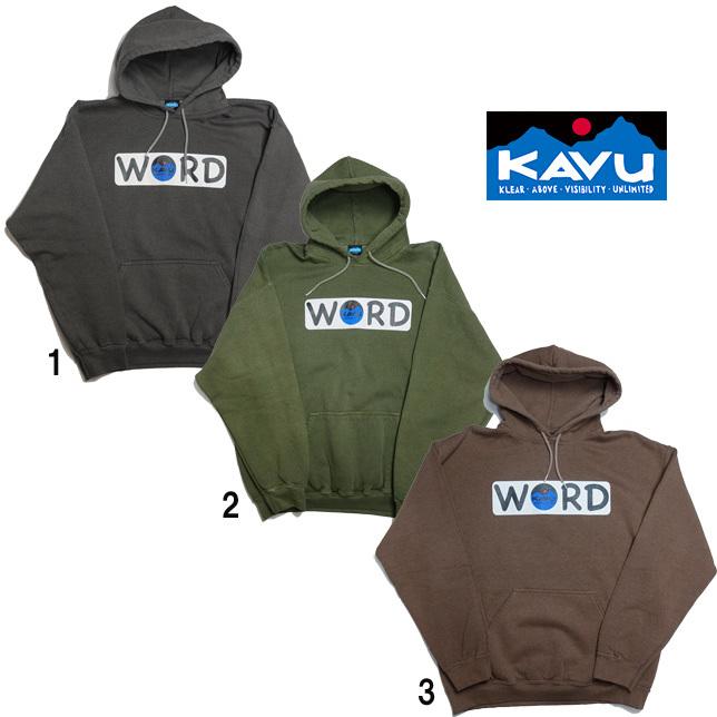 KAVU カブー メンズ ワードパーカー WORD プリントスウェット プルパーカー | KAVU