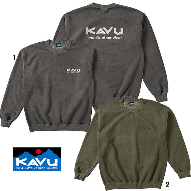 KAVU カブー メンズ トゥルーアウトドアウェアスウェット TOW プリントスウェット クルーネック バックプリント | KAVU