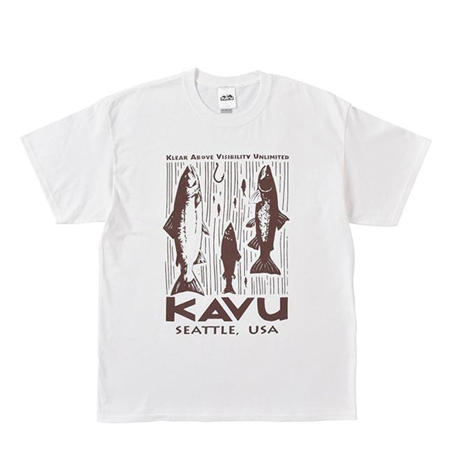 KAVU カブー メンズ サーモン ショートスリーブTシャツ プリント Tシャツ | KAVU | 01