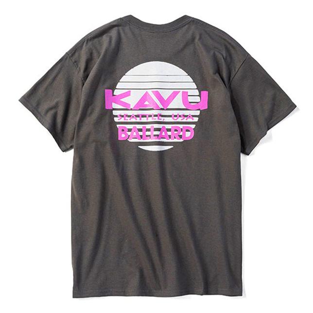 KAVU カブー メンズ サンセットロゴ Tシャツ バックプリント | KAVU | 01
