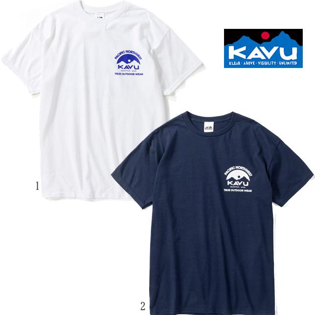 KAVU カブー メンズ シアトルロゴ Tシャツ バックプリント | KAVU