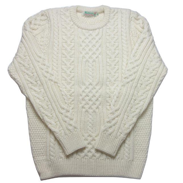 Kilkeel キルキール クルーネック セーター アランニット アランセーター ケーブルニット メンズ ナチュラル Kilkeel01 F Basic 通販 Yahoo ショッピング
