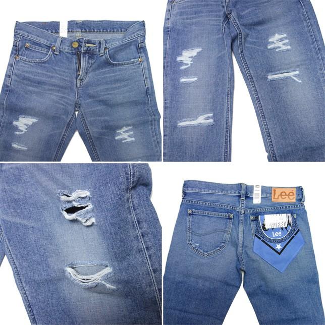 Lady Lee レディース HERITAGE ORIGINAL スリム テーパード ダメージ デニムパンツ LL1612-399 | Lee | 01