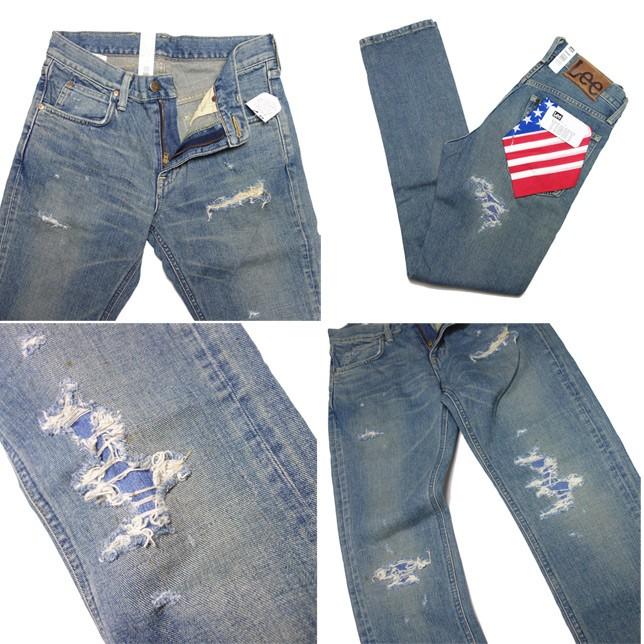 Lee HERITAGE TIGHT CLASH タイト デニム メンズ ダメージ デニム LM1305-546 | Lee | 01