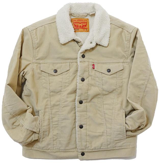 Levi's リーバイス シェルパ トラッカージャケット TYPE 3 SHERPA TRUCKER Gジャン コーデュロイ ボアジャケット メンズ 16365-0218 ライトベージュ | Levi's | 01