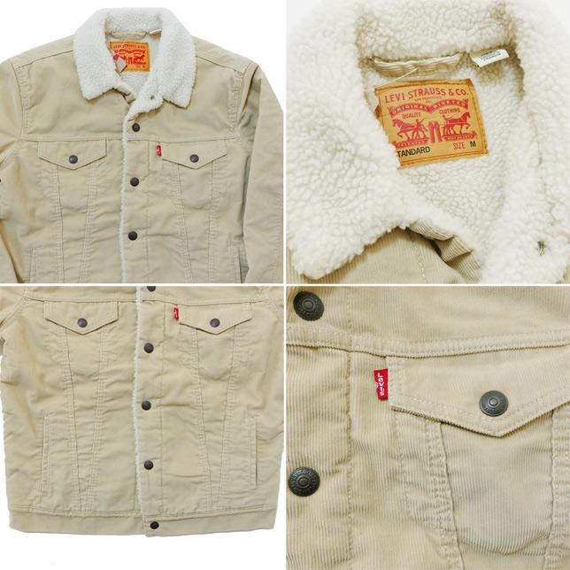 Levi's リーバイス シェルパ トラッカージャケット TYPE 3 SHERPA TRUCKER Gジャン コーデュロイ ボアジャケット メンズ 16365-0218 ライトベージュ | Levi's | 02