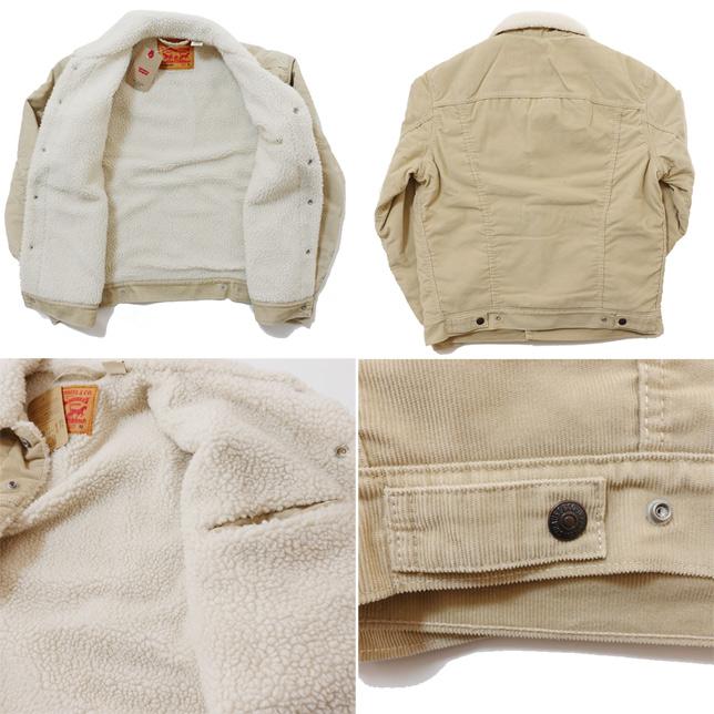Levi's リーバイス シェルパ トラッカージャケット TYPE 3 SHERPA TRUCKER Gジャン コーデュロイ ボアジャケット メンズ 16365-0218 ライトベージュ | Levi's | 03