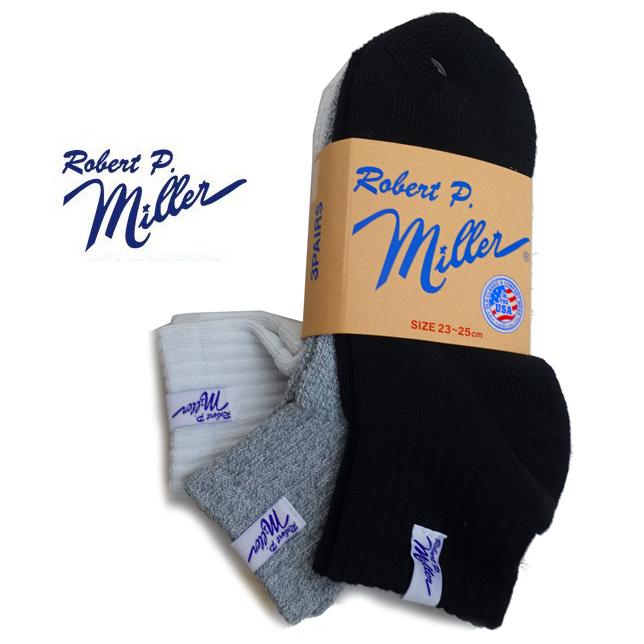 MILLER ミラー ショート スニーカー ソックス 綿混 ソックス 3P レディース 靴下 ROBERT P MILLER 338C | ミラー