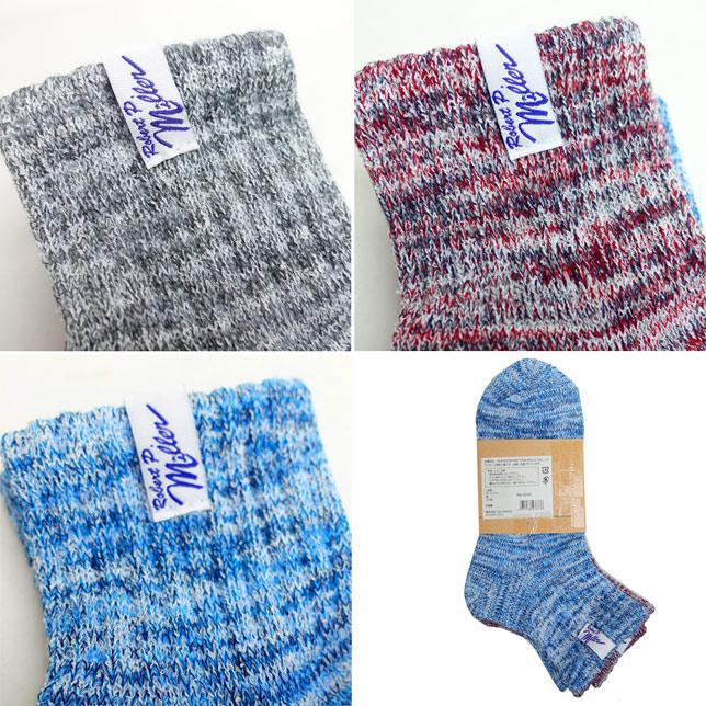 MILLER ミラー ショート スニーカー ソックス スラブ 綿混 ソックス 3P メンズ 靴下 ROBERT P MILLER 320C | ミラー | 02