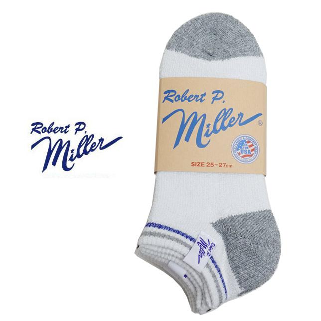 MILLER ミラー アンクル スニーカー ソックス 綿混 ソックス 3P メンズ 靴下 ライン ROBERT P MILLER 341C | ミラー