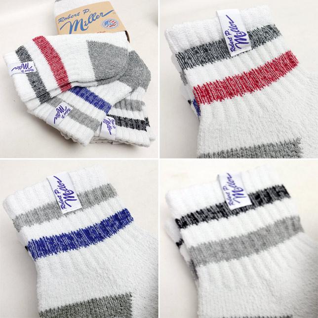 MILLER ミラー ショート スニーカー ソックス 綿混 ソックス 3P メンズ 靴下 ライン ROBERT P MILLER 342C | ミラー | 03