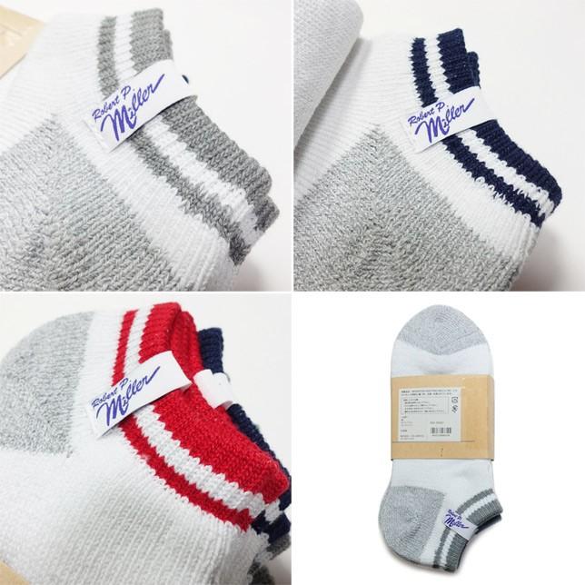 MILLER ミラー アンクル スニーカー ソックス 綿混 ソックス 3P メンズ 靴下 ライン ROBERT P MILLER 304C | ミラー | 02