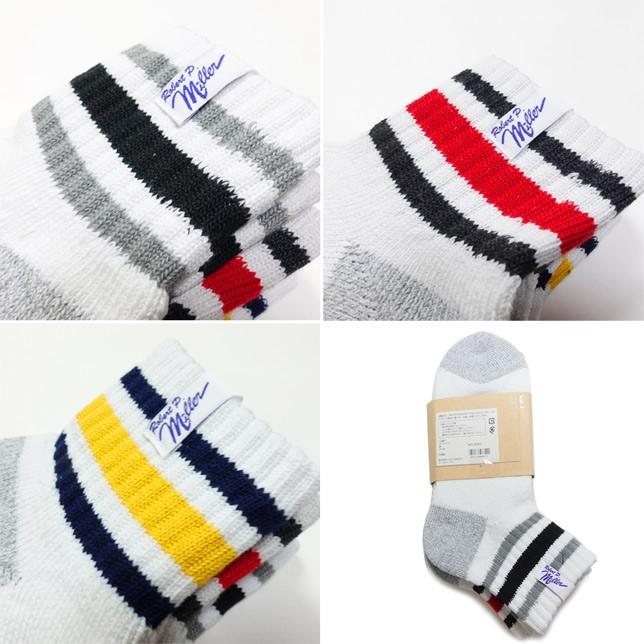 MILLER ミラー ショート スニーカー ソックス 綿混 ソックス 3P メンズ 靴下 ライン ROBERT P MILLER 305C | ミラー | 02