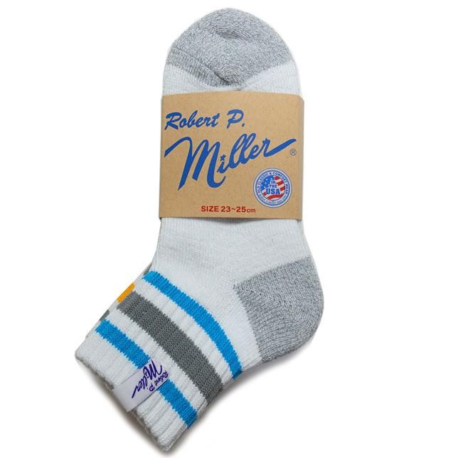 MILLER ミラー ショート スニーカー ソックス 綿混 ソックス 3P レディース 靴下 ライン ROBERT P MILLER 318C | ミラー | 01