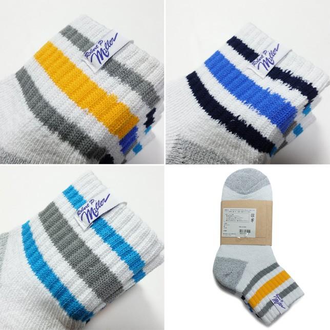 MILLER ミラー ショート スニーカー ソックス 綿混 ソックス 3P レディース 靴下 ライン ROBERT P MILLER 318C | ミラー | 02