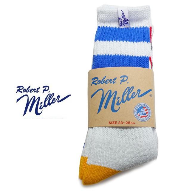 MILLER ミラー クルー スニーカー ソックス 綿混 ソックス 3P レディース 靴下 ライン ROBERT P MILLER 319C | ミラー