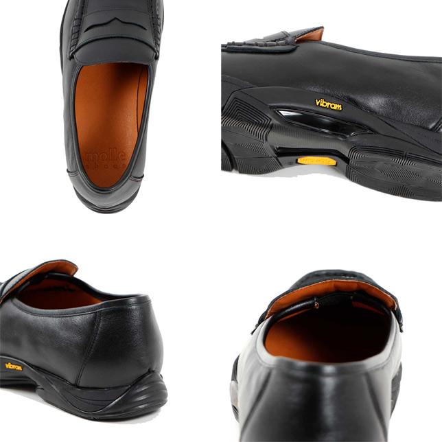 モールシューズ ローファー レザー メンズ レディース 黒 ブラック ハイブリッドローファー コインローファー 撥水 ビブラムソール molle shoes HYBRID LOAFERS |  | 04