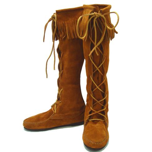 Minnetonkaミネトンカ　編み上げロングブーツ | 