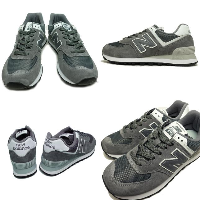 NEW BALANCE ニューバランス ML574 スエード メッシュ スニーカー メンズ レディース CASTLEROCK グレー | New Balance | 01