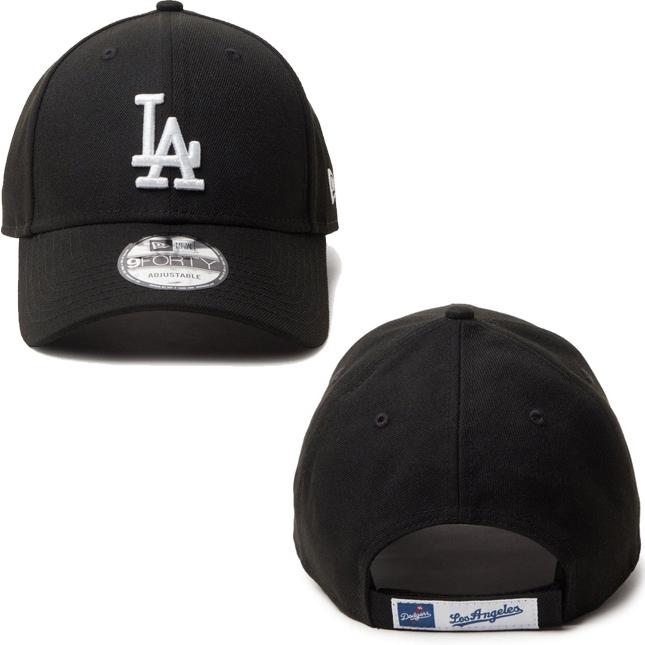 ニューエラ 9FORTY MLB Woven Label NEW ERA CAP LA ロサンゼルス ドジャース ブラック 14388677 メンズ レディース | NEW ERA | 01