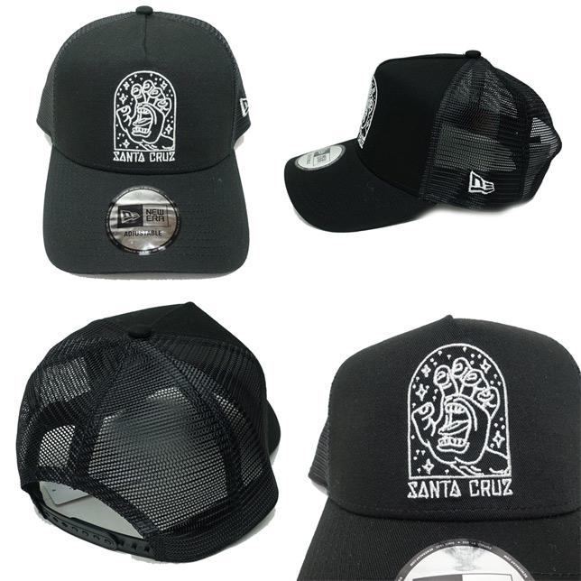 Newera ニューエラ 9FORTY A-Frame トラッカー Santa Cruz サンタクルーズ アウトライン ブラック メッシュ キャップ CAP | NEW ERA | 02