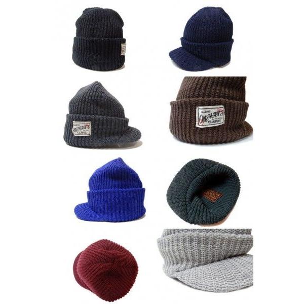 OLDMAN'S オールドマンズ ニット帽 SOLID WATCH CAP ソリッドバイザーワッチキャップ  タグ付き ツバ付 ニット帽 無地 メンズ OLD-2826 |  | 03