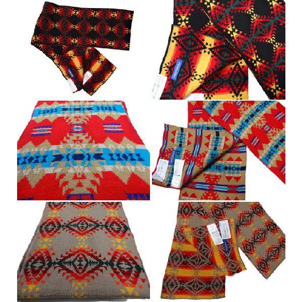 PENDLETON ペンドルトン ニットマフラー ジャガード  ネイティブ柄 メリノウール マフラー 3カラー |  | 01