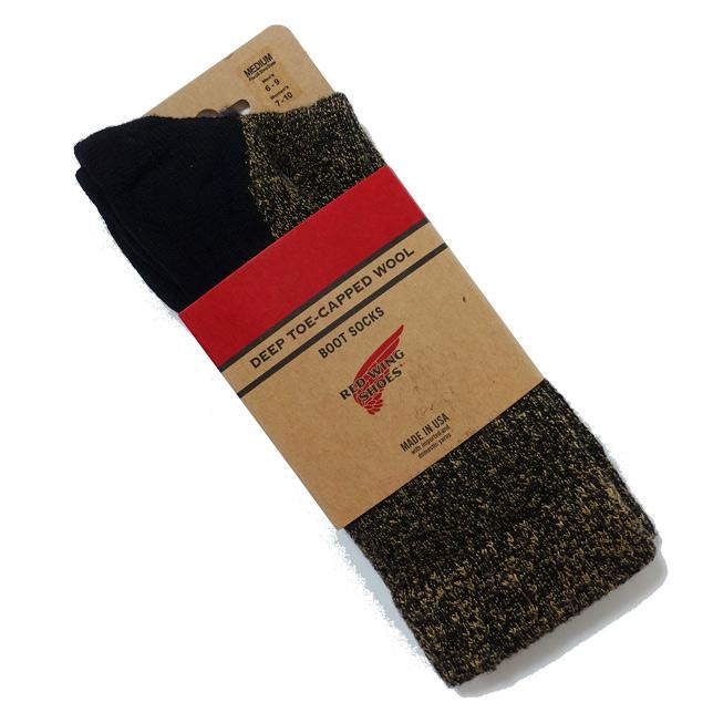 RED WING レッドウイング ソックス ディープ トゥキャップド ウール ブーツ ソックス 靴下 97642 ブラックカーキ | RED WING SHOES | 01