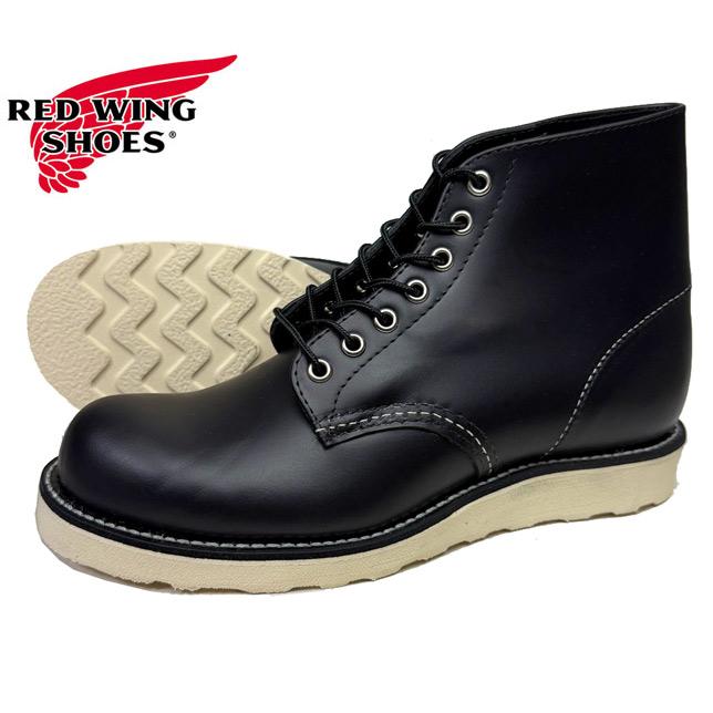レッドウィング レッドウイング ブーツ 黒 ブラック 8165 6インチ クラシックラウンド REDWING RED WING プレーントゥ ラウンドトゥ | RED WING SHOES