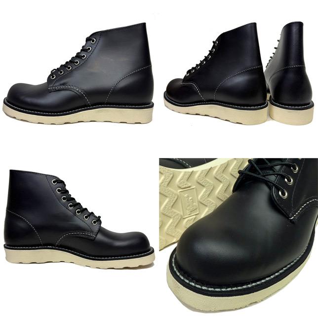 レッドウィング レッドウイング ブーツ 黒 ブラック 8165 6インチ クラシックラウンド REDWING RED WING プレーントゥ ラウンドトゥ | RED WING SHOES | 03