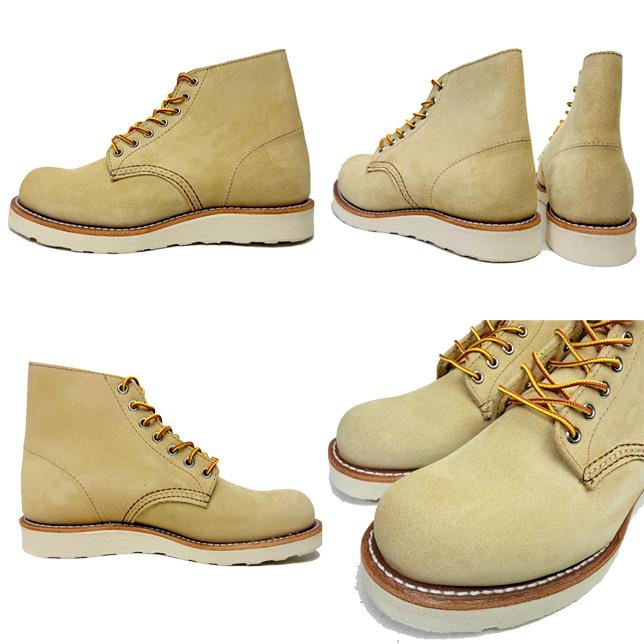 レッドウィング レッドウイング ブーツ ベージュ スウェード スエード 8167 6インチ クラシックラウンド REDWING RED WING プレーントゥ ラウンドトゥ | RED WING SHOES | 02