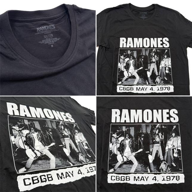 ロックオフ Tシャツ 半袖 ラモーンズ 黒 ROCK OFF RAMONES CBGB 1978 ブラック プリントTシャツ |  | 02
