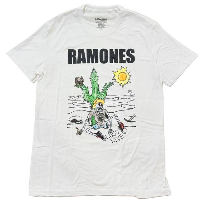 ロックオフ Tシャツ 半袖 ラモーンズ ロコライブ 白 ROCK OFF LOCO LIVE ホワイト プリントTシャツ |  | 01