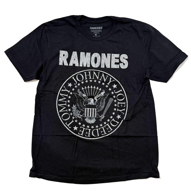 ロックオフ Tシャツ 半袖  ラモーンズ イーグル 黒 ROCK OFF RAMONES SEAL HEY HO ブラック 両面プリントTシャツ バックプリント |  | 01