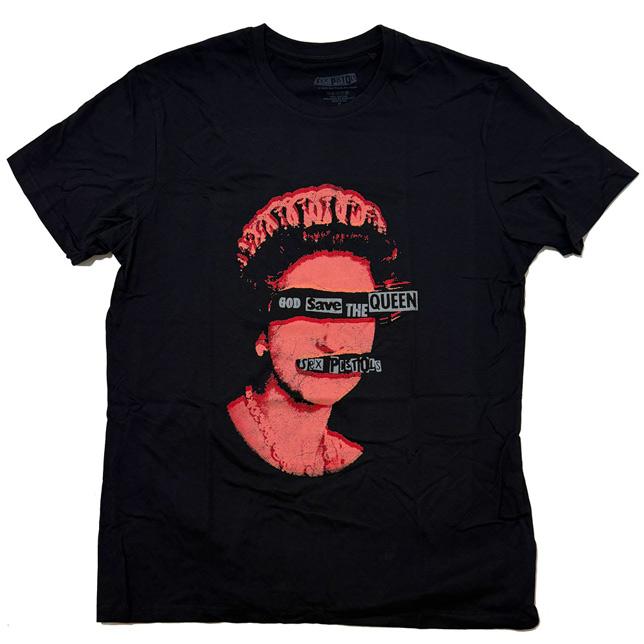 ロックオフ Tシャツ 半袖 セックス ピストルズ クィーン 黒 ROCK OFF THE SEX PISTOLS GOD SAVE THE QUEEN ブラック プリントTシャツ |  | 01
