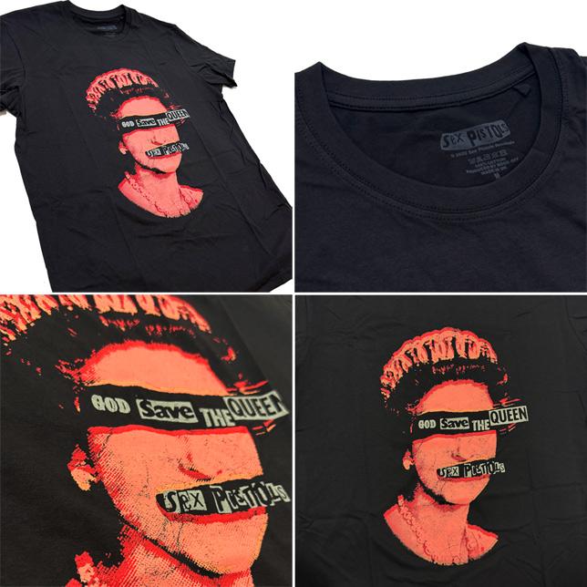 ロックオフ Tシャツ 半袖 セックス ピストルズ クィーン 黒 ROCK OFF THE SEX PISTOLS GOD SAVE THE QUEEN ブラック プリントTシャツ |  | 02